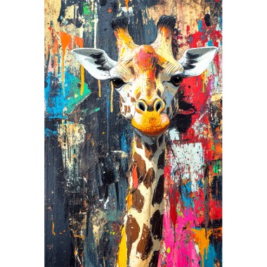 Schilderij giraffe